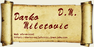 Darko Miletović vizit kartica